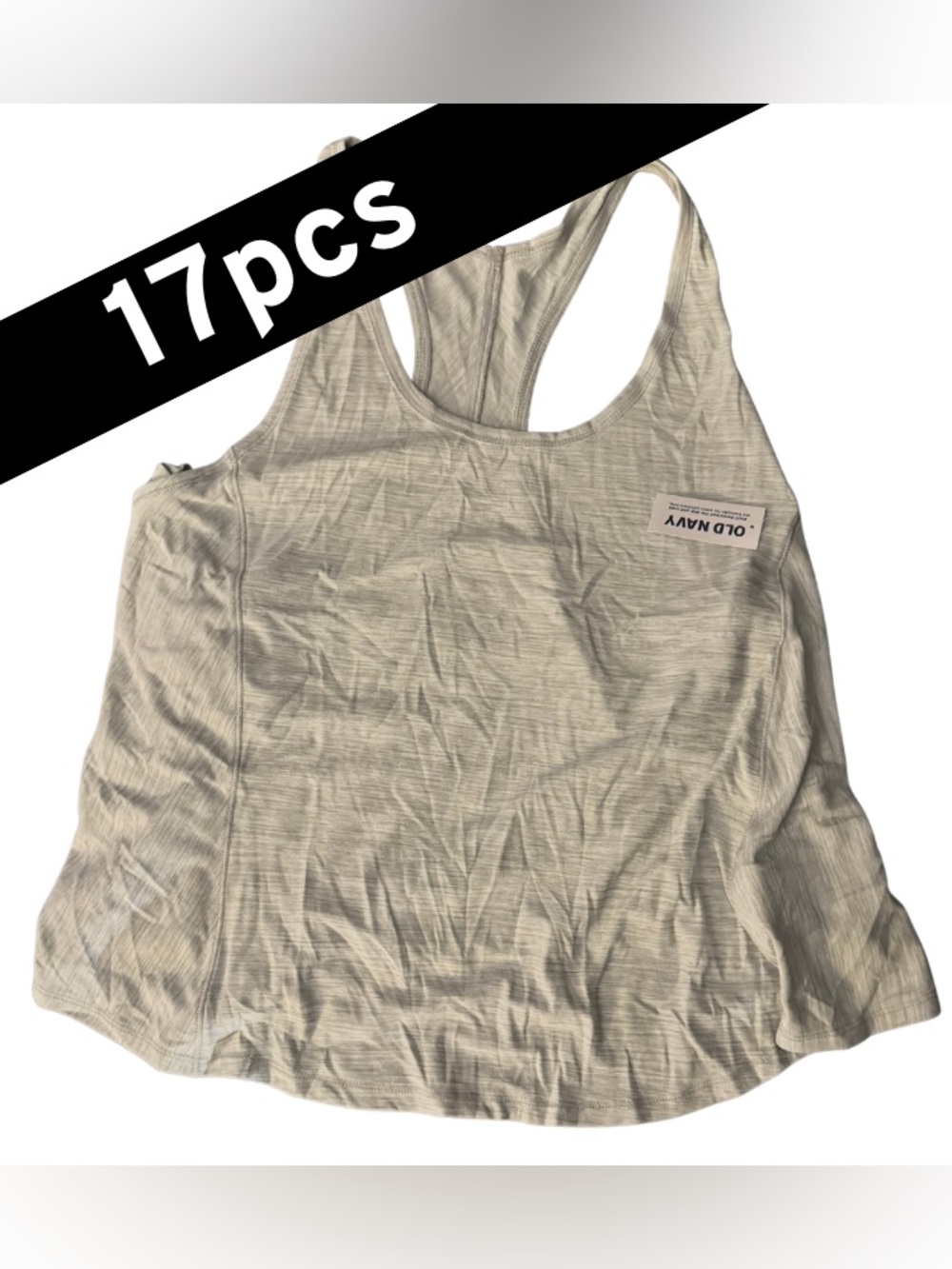 LOT OF 17: Old Navy Active Racerback Crop Performance Tank Top — Gray XL